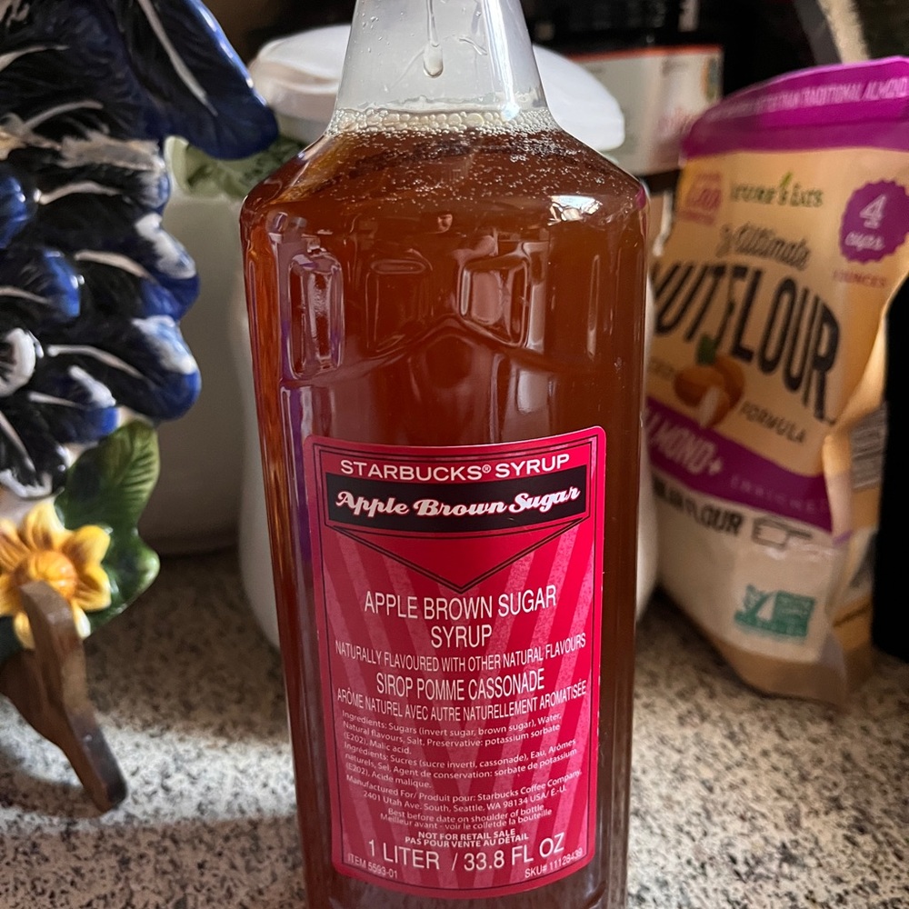 New never opened Starbucks Apple Brown Sugar Syrup with Red Label